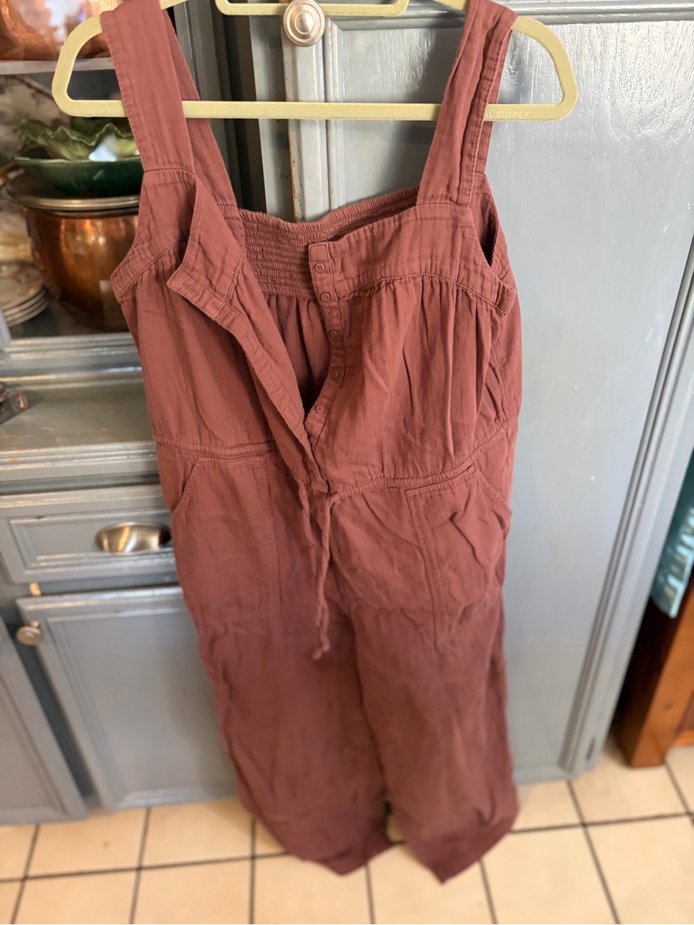 Old Navy Brick Red Cotton Wide-Leg Jumper